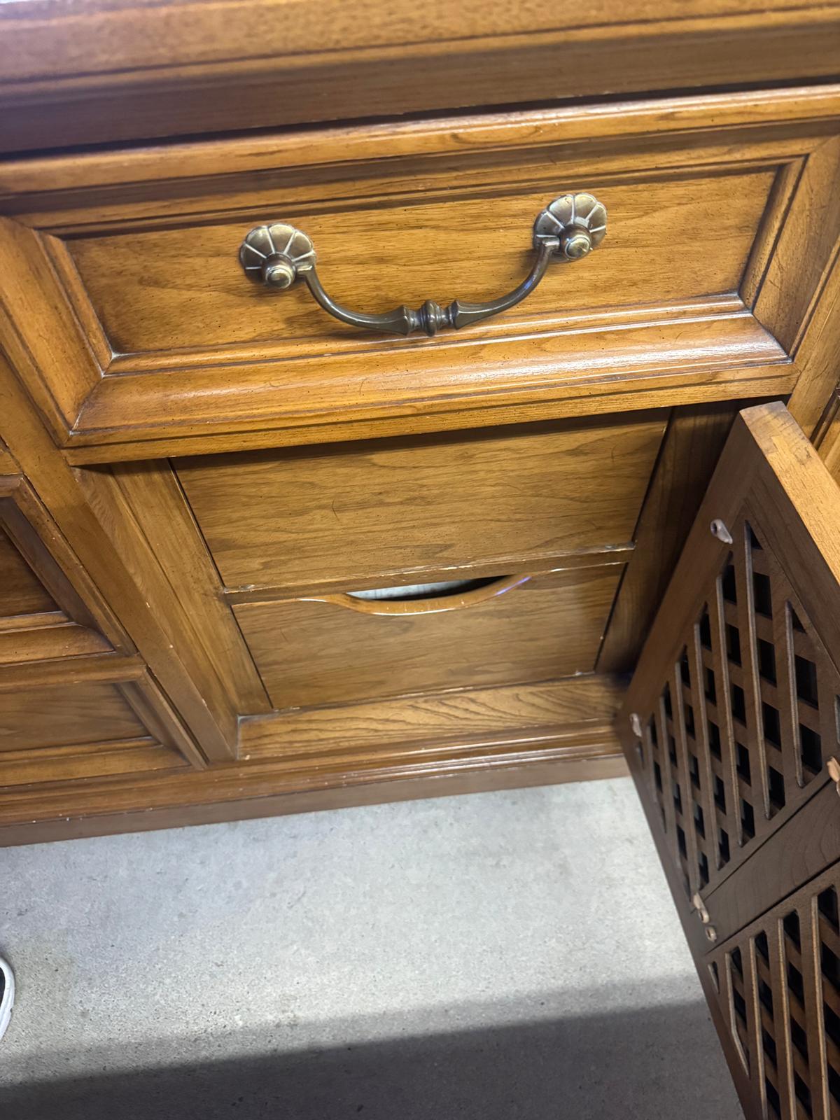 70"W 9-Drawer Wooden Dresser