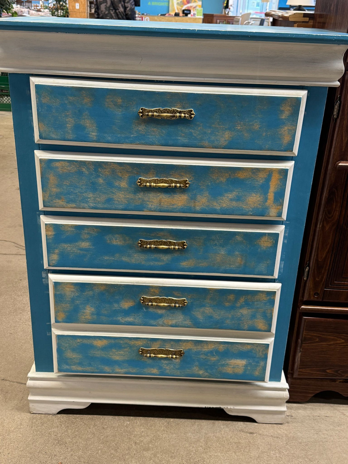 34"W Tall Boy Dresser