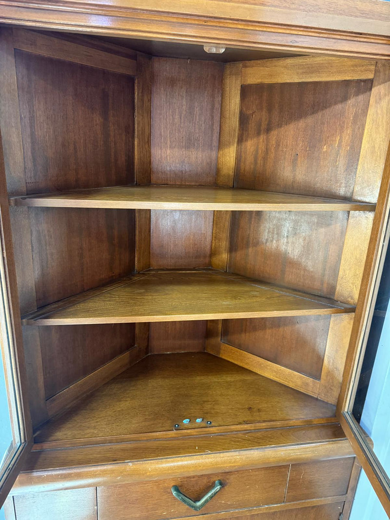 32"W Corner Wooden Cabinet