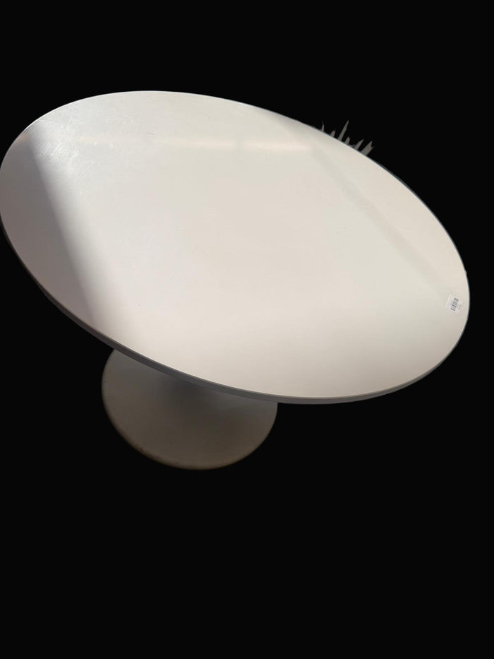 41" x 41" Round White Dining Table