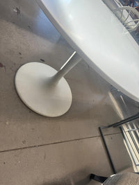 41" x 41" Round White Dining Table