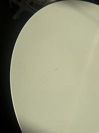 41" x 41" Round White Dining Table