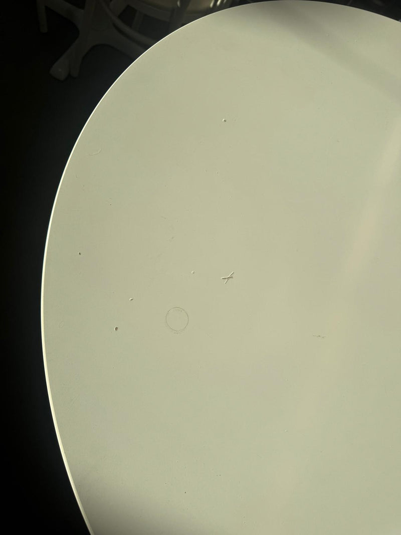 41" x 41" Round White Dining Table