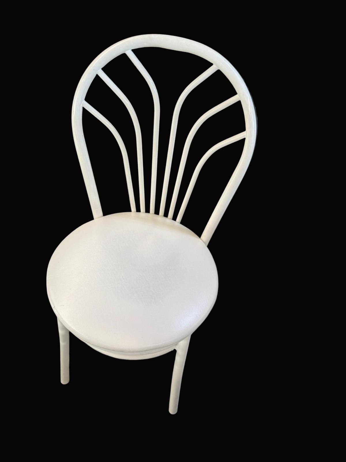 36" x 36"  Round White Dining Set With Two Chairs