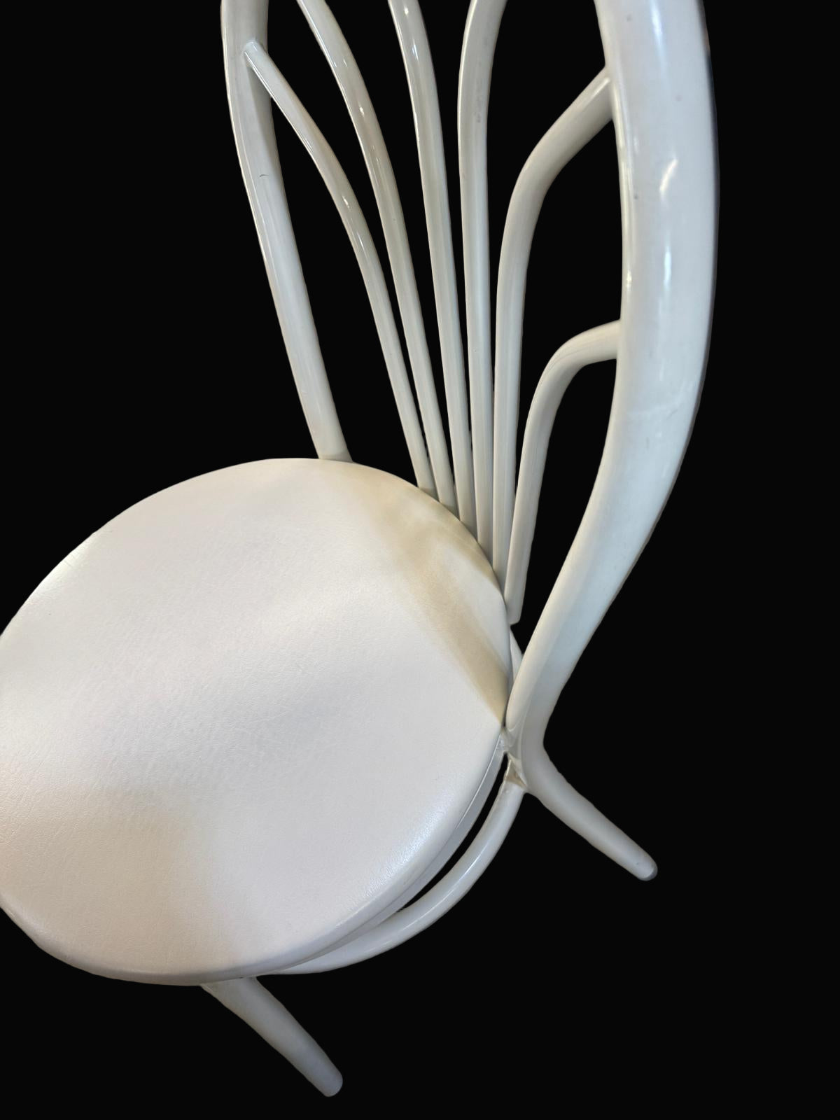 36" x 36"  Round White Dining Set With Two Chairs