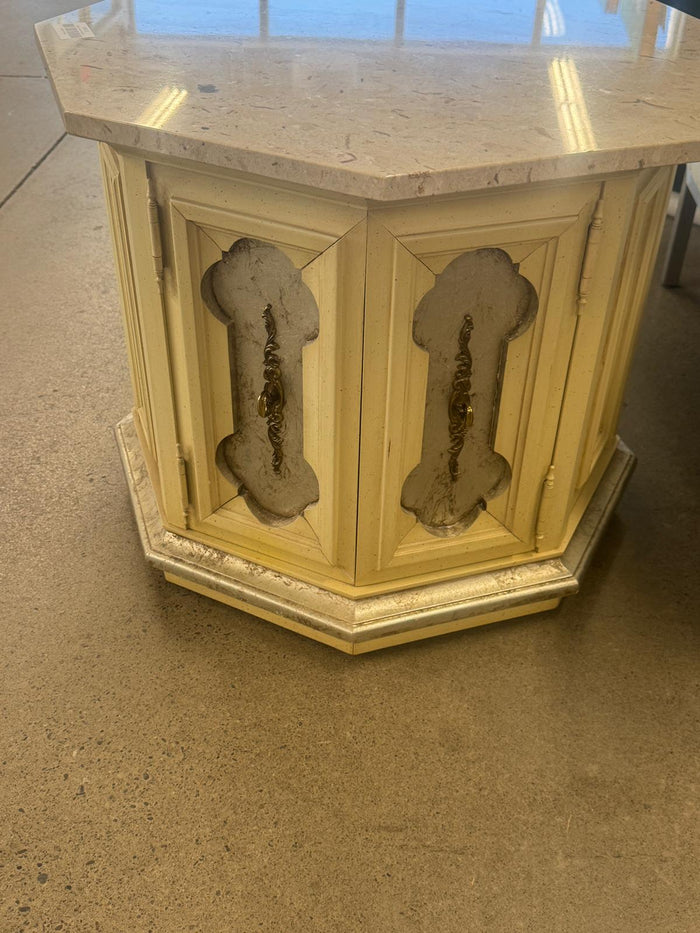 26" x 26" Coffee Table Marble On Top