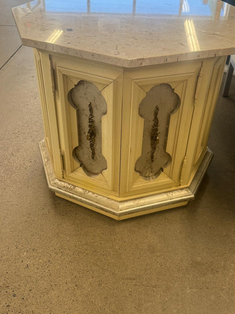 26" x 26" Coffee Table Marble On Top