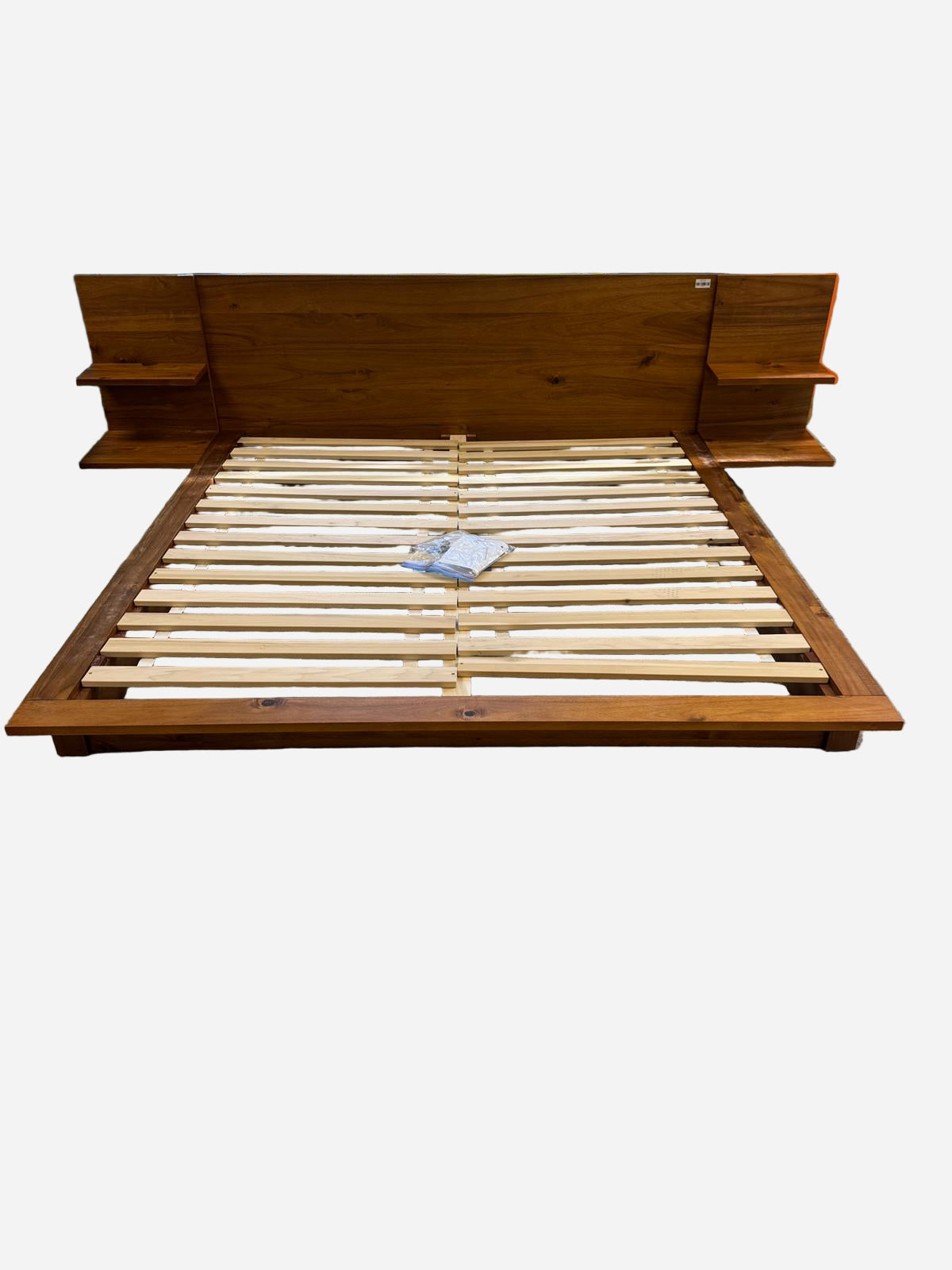 116"W Wooden King Bed Frame
