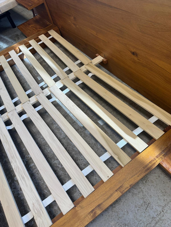 116"W Wooden King Bed Frame