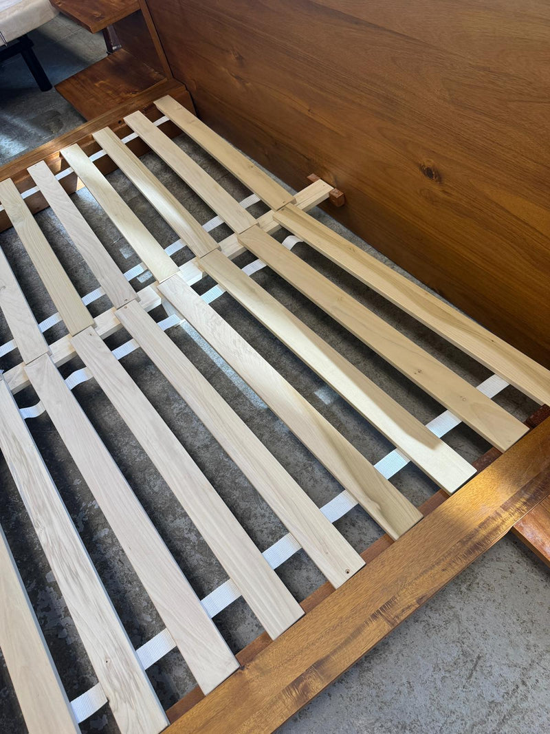 116"W Wooden King Bed Frame