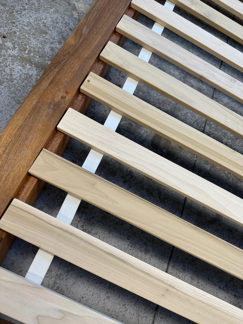 116"W Wooden King Bed Frame