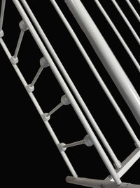 40.5"W White Metal Single Bed Frame