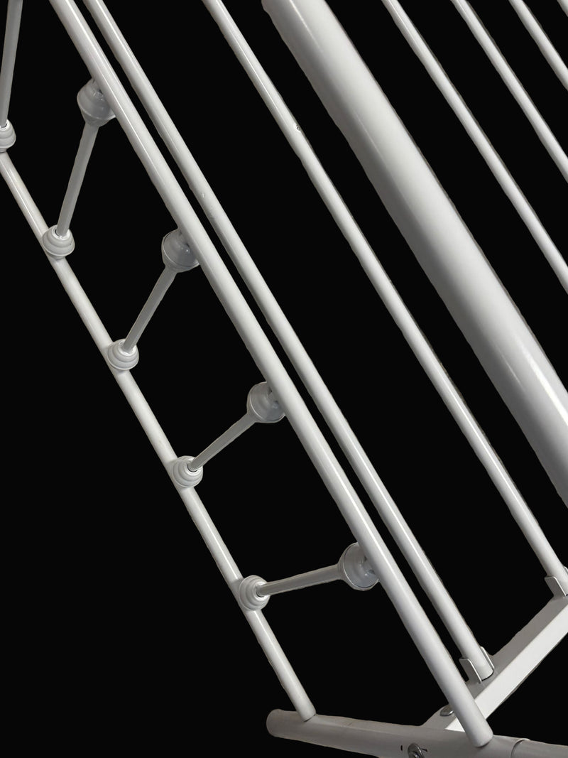 40.5"W White Metal Single Bed Frame