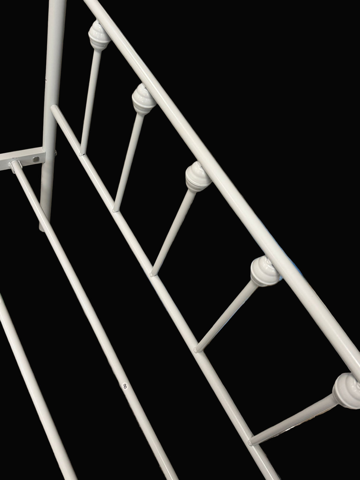 40.5"W White Metal Single Bed Frame