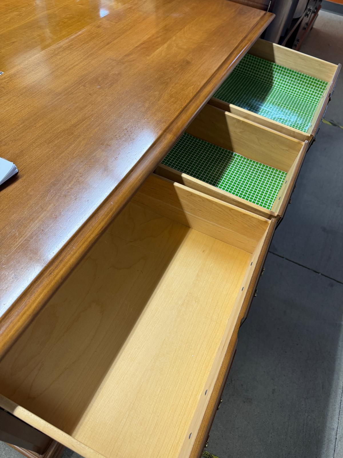 64"W 9-Drawer Wooden Dresser