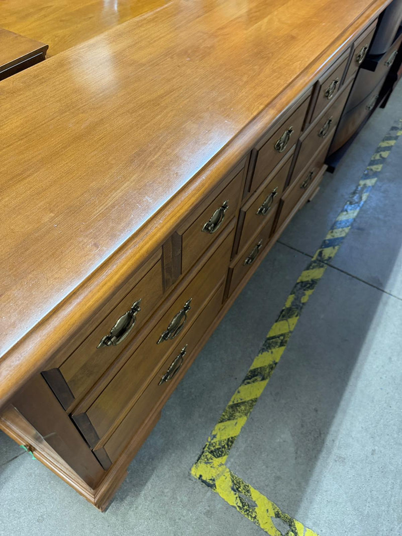 64"W 9-Drawer Wooden Dresser