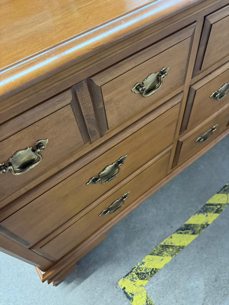 64"W 9-Drawer Wooden Dresser