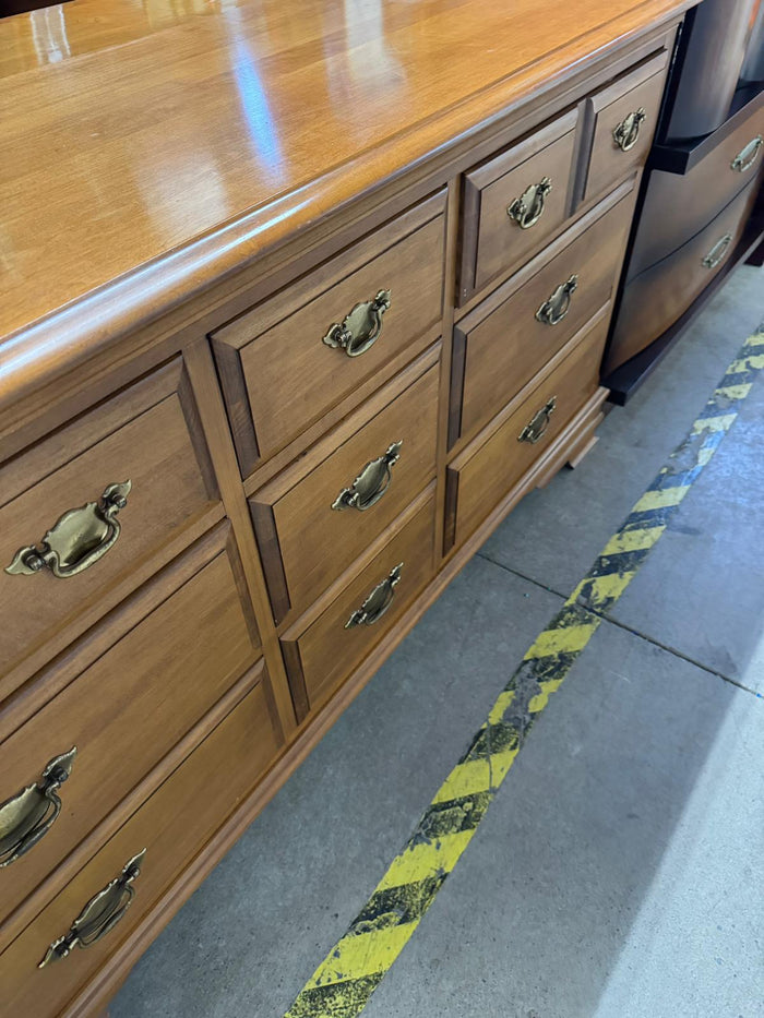 64"W 9-Drawer Wooden Dresser