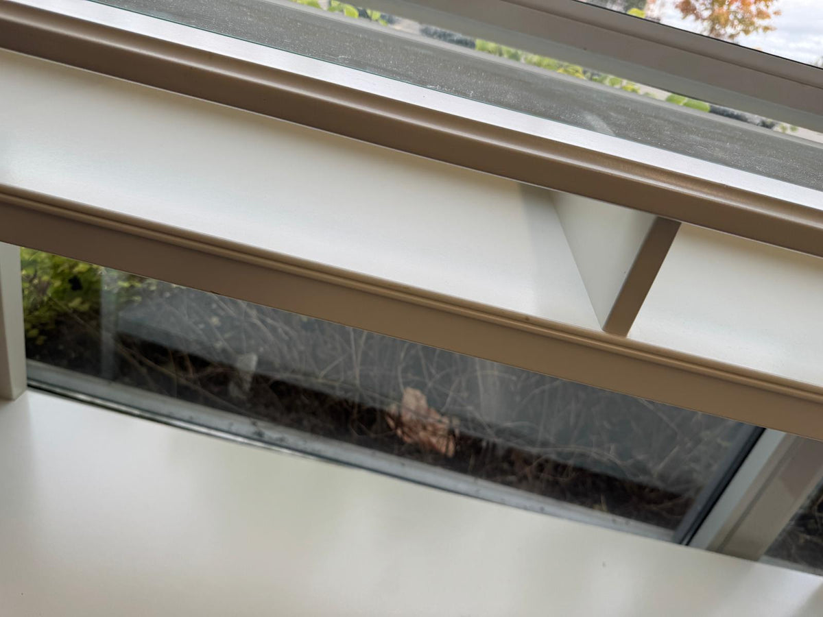 52"W White Wooden Sideboard With Glass Top