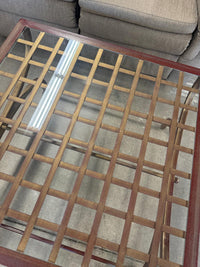 32" X 32" Coffee Table With Glass Top