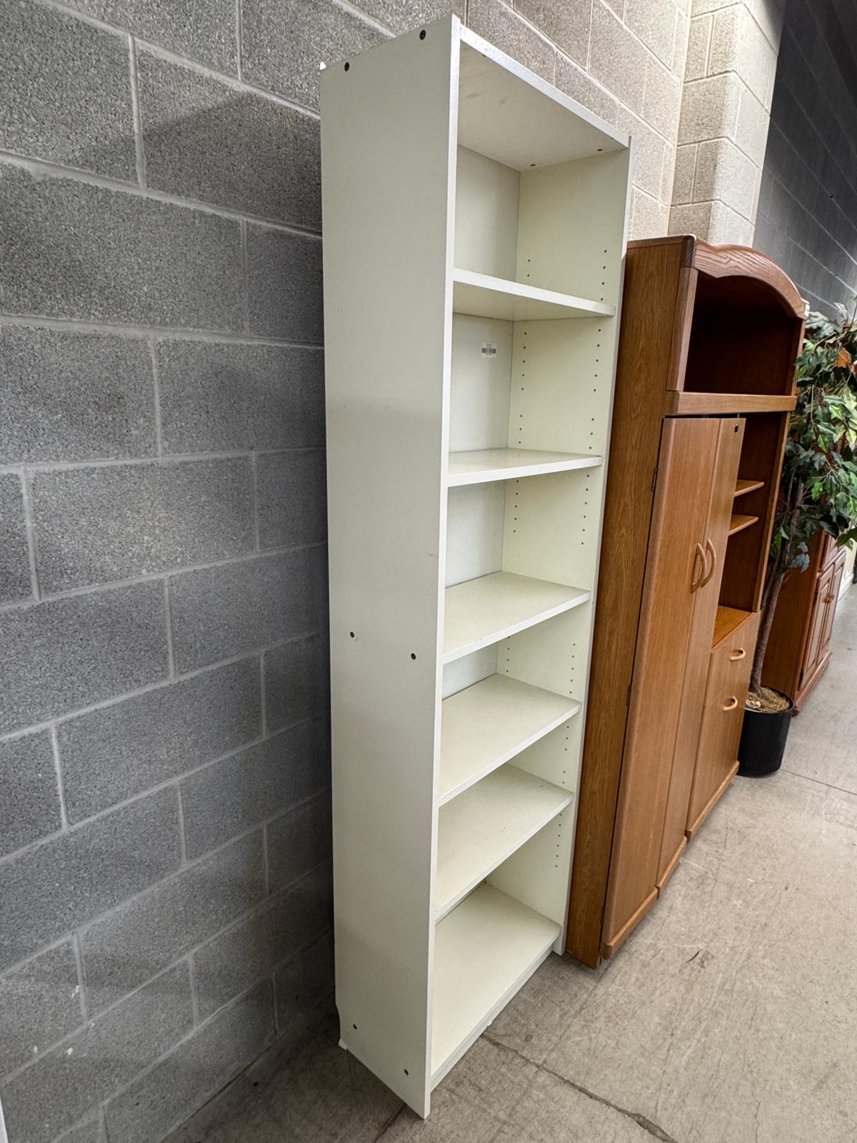 24"W White Bookshelf