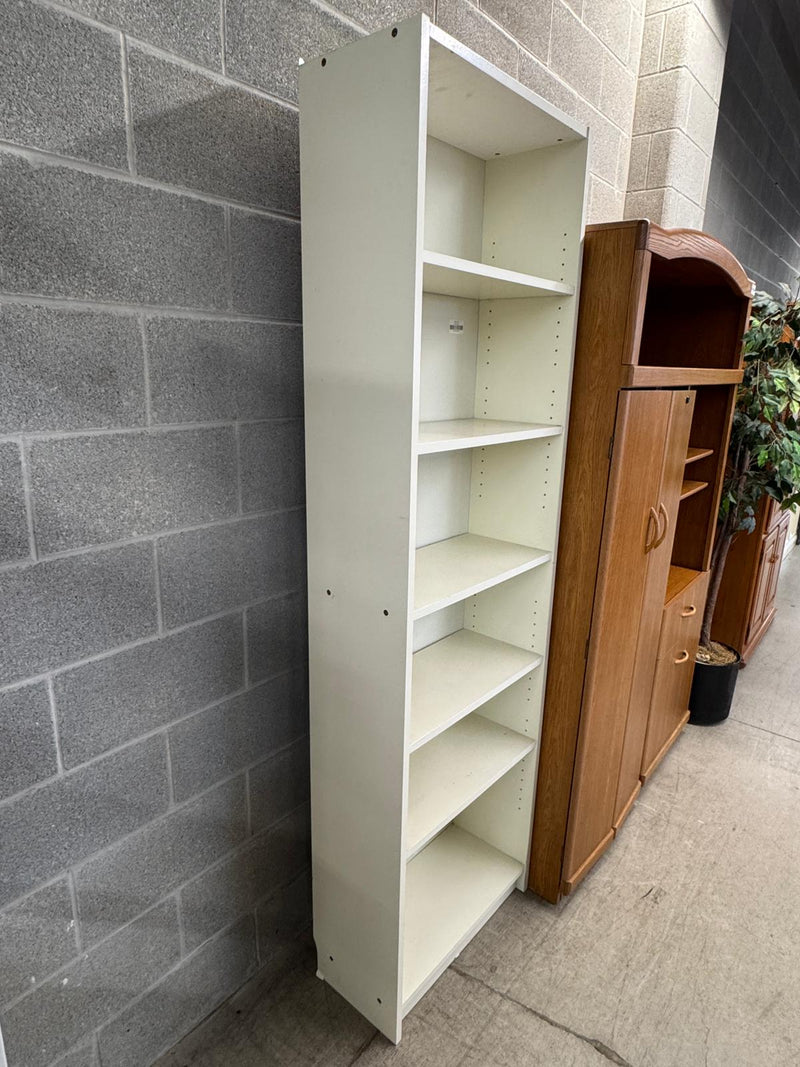 24"W White Bookshelf