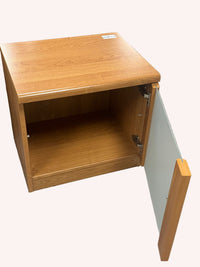 20"W Wooden Night Stand With Glass Door