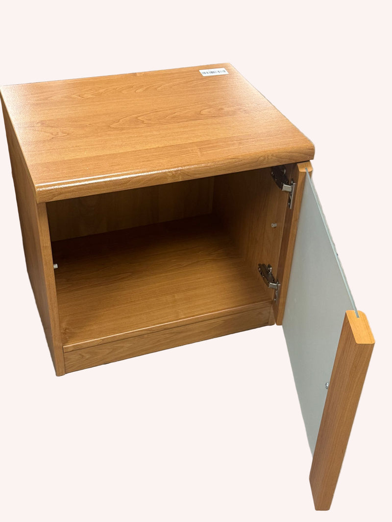 20"W Wooden Night Stand With Glass Door