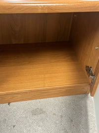 20"W Wooden Night Stand With Glass Door