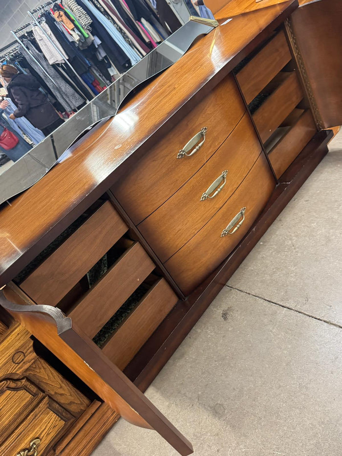 66"W 9-Drawer Dresser With Mirror