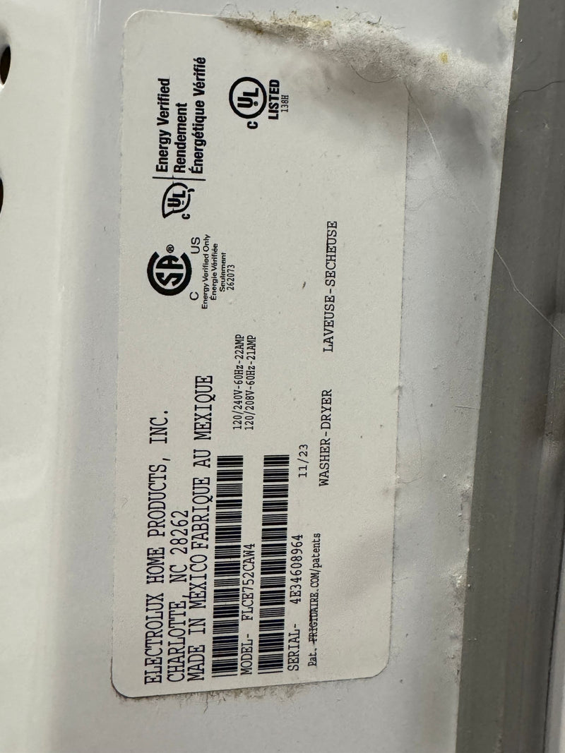 27"W Washer & Dryer Stacked Unit