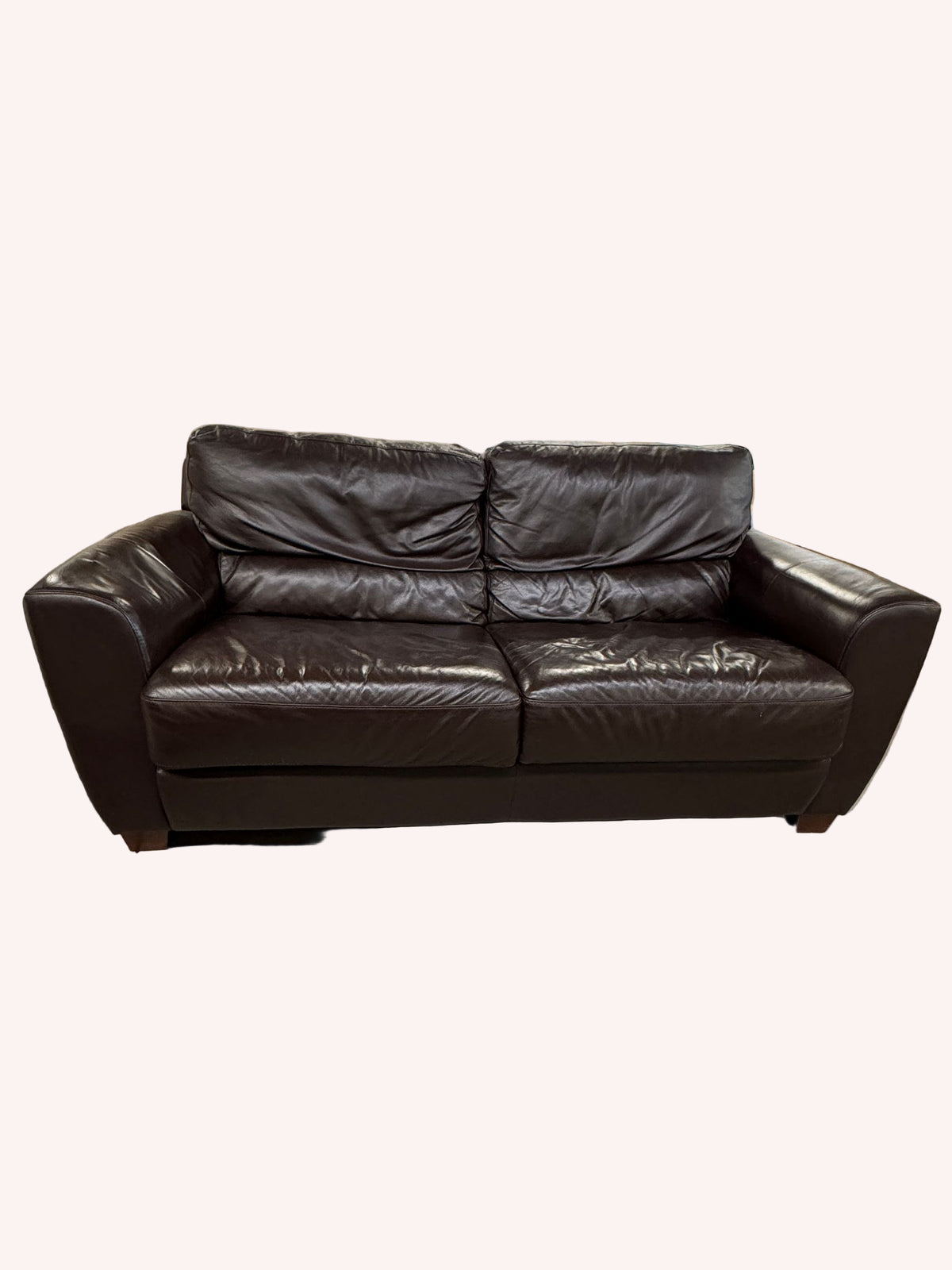 71"W 2-Seater Leather Couch