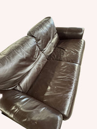 71"W 2-Seater Leather Couch