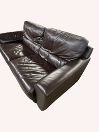 71"W 2-Seater Leather Couch