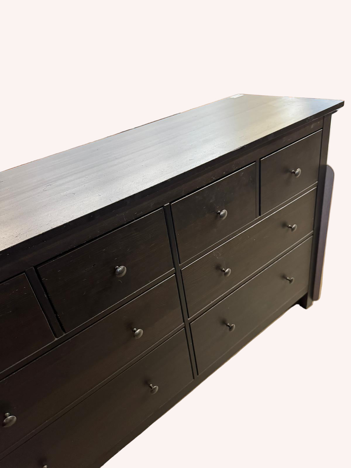 64"W 8-Drawer Wooden Dresser