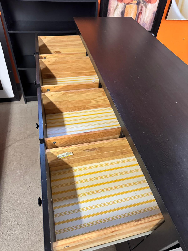 64"W 8-Drawer Wooden Dresser