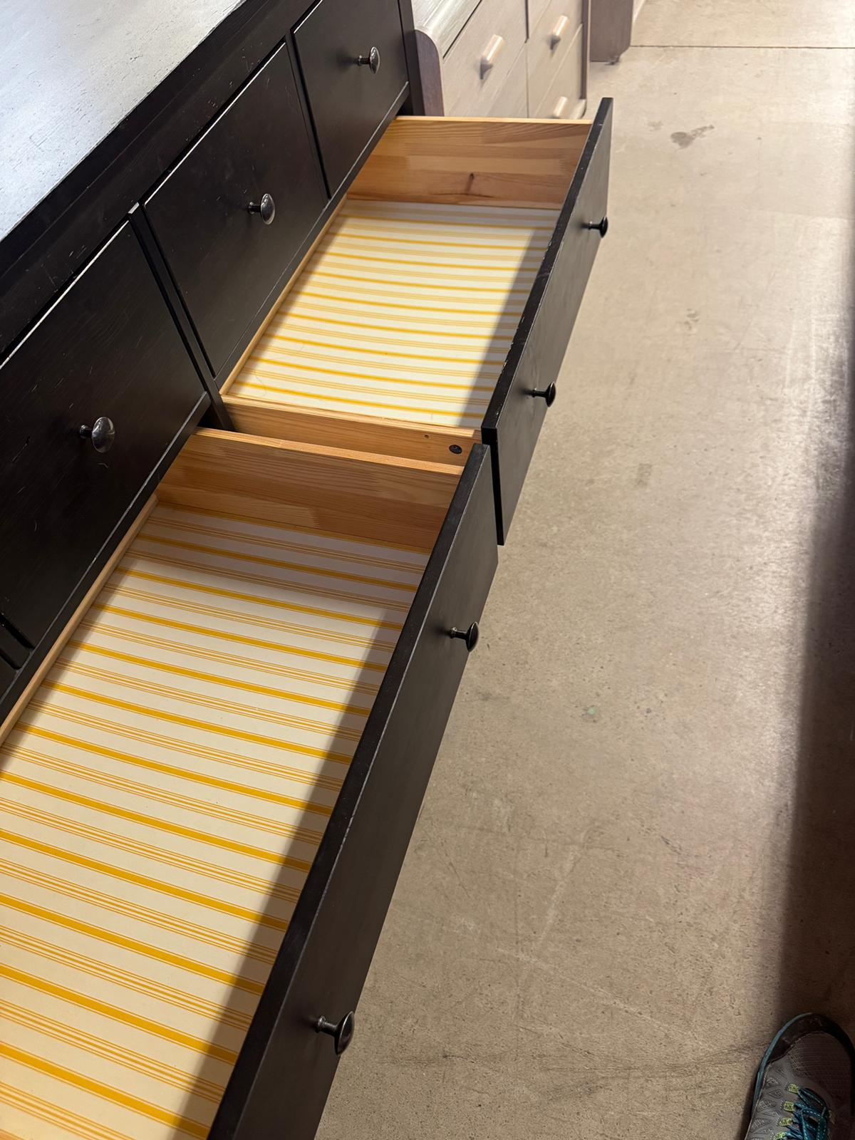 64"W 8-Drawer Wooden Dresser