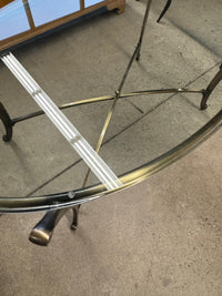 48"W Oval Coffee Table with Glass Top