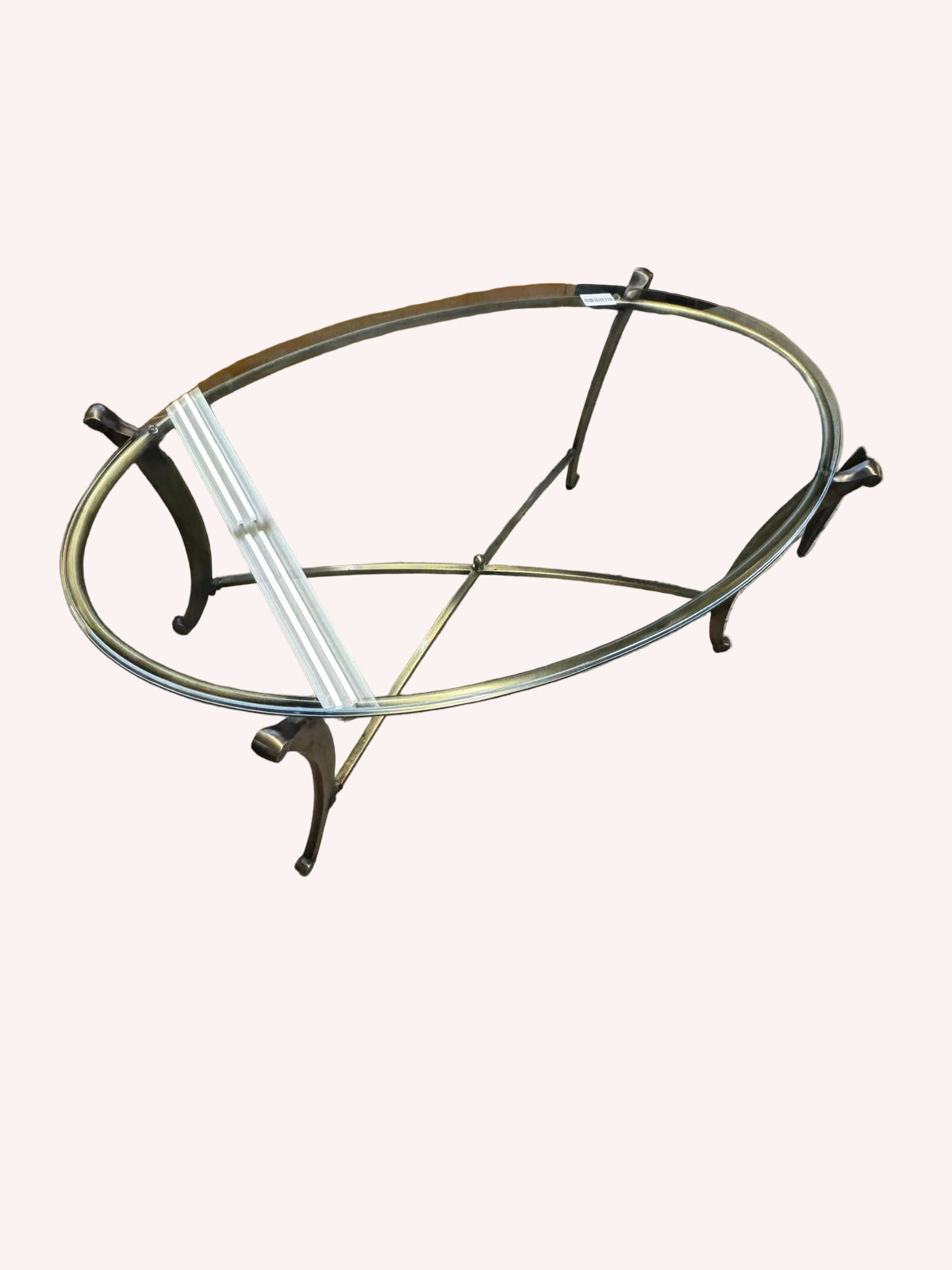 48"W Oval Coffee Table with Glass Top