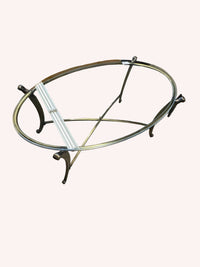 48"W Oval Coffee Table with Glass Top
