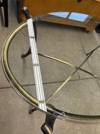 48"W Oval Coffee Table with Glass Top