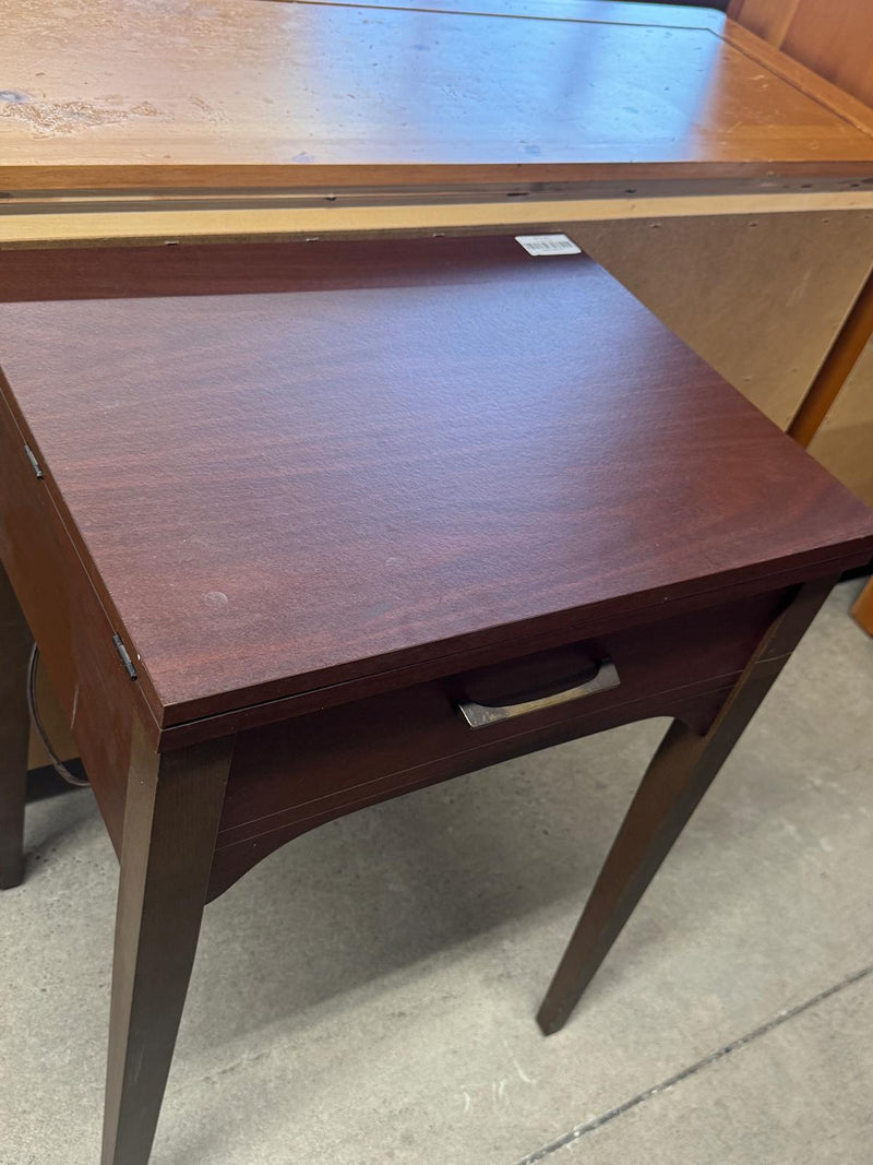 Extendable Wood Sewing Table with Built-in Machine