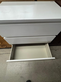 32"W 3-Drawer White Dresser