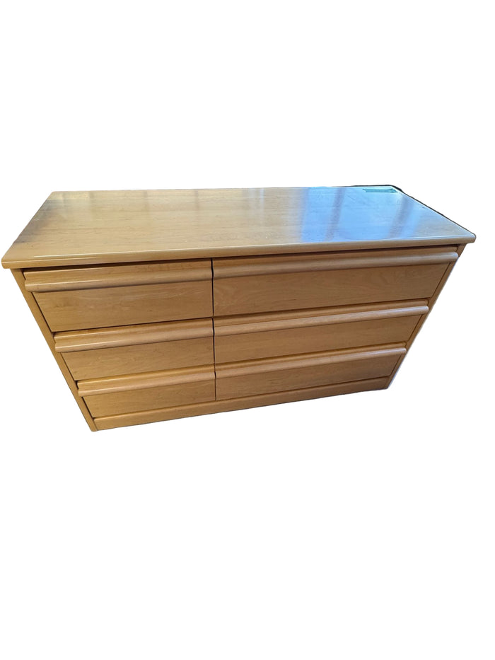 48"W Wooden 6-Drawer Dresser
