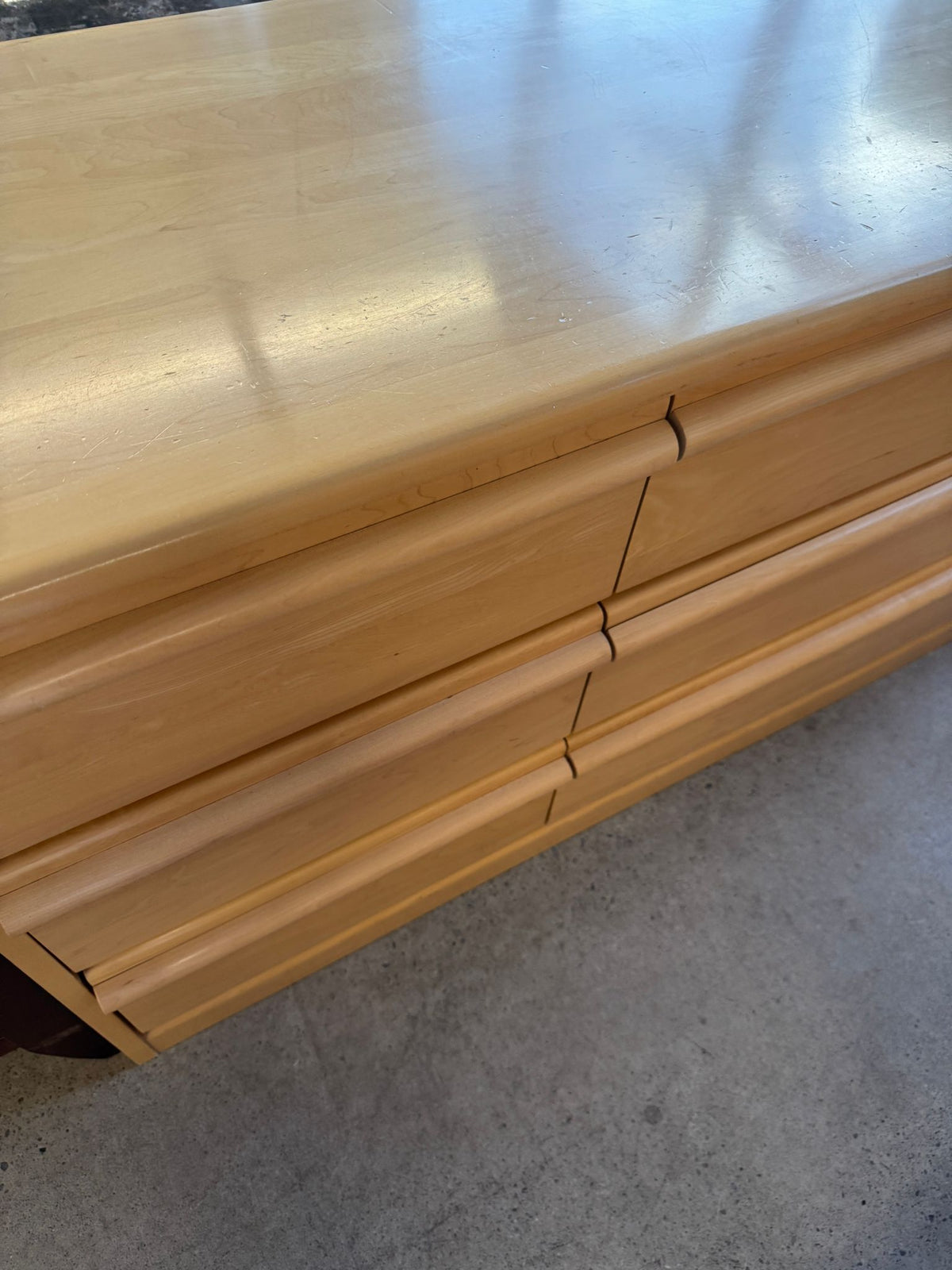 48"W Wooden 6-Drawer Dresser