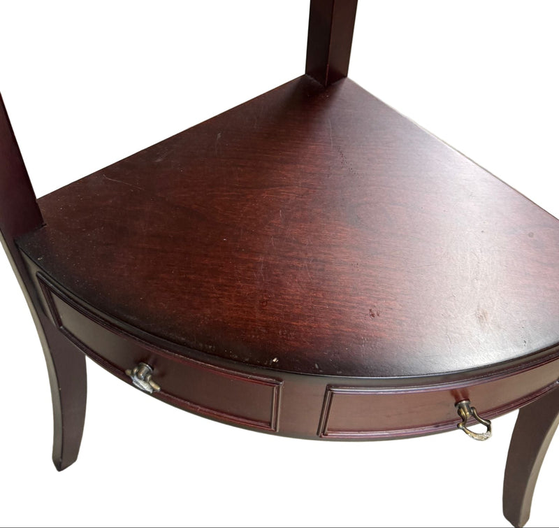 15.5" X 15.5 Wood Corner Side Table