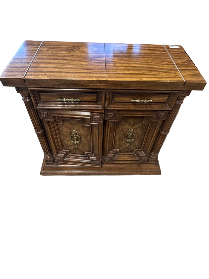 35.5"W Wooden Dresser With Extendable Top