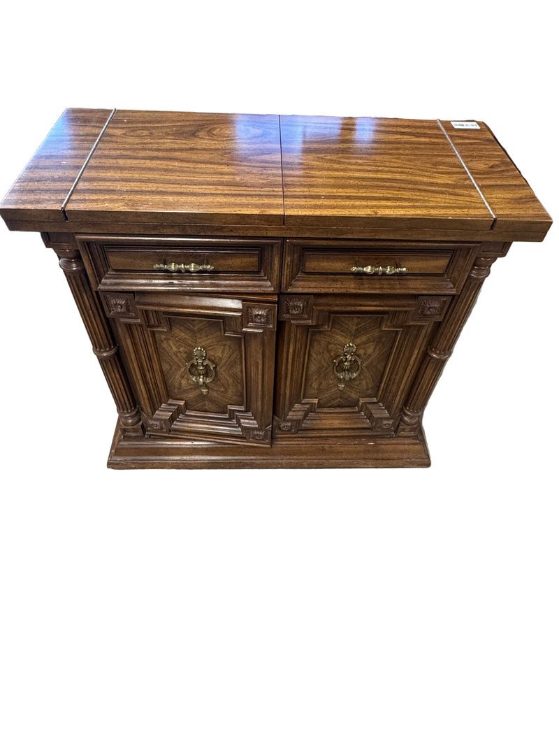 35.5"W Wooden Dresser With Extendable Top