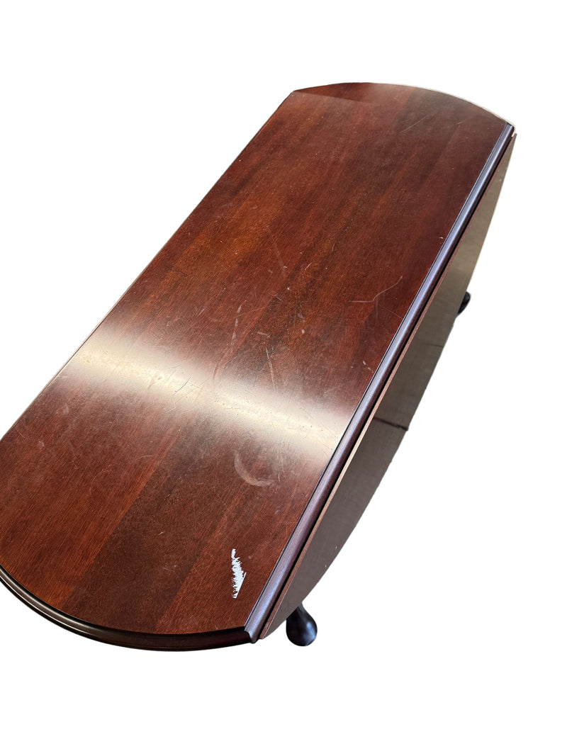 48"W Wood Drop-Leaf Coffee Table
