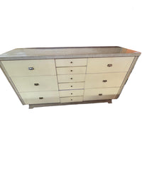 60"W 9-Drawer Wooden Cream Dresser